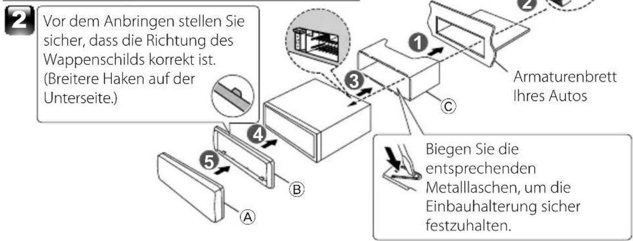 KENWOOD KDC-4551U - Einbau der Einheit - 2