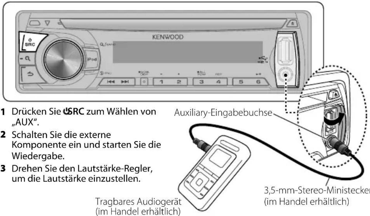 KENWOOD KDC-4054 - Hören von den anderen externen Komponenten - 1