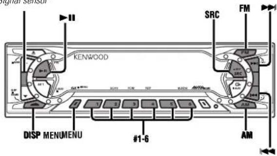 Signal Sensor KENWOOD SRC FM DISP MENUMENU #1-6 AM