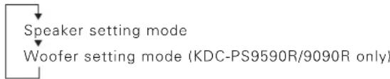 KENWOOD KDC-PS9590R - Speaker &amp; Woofer setting - 1