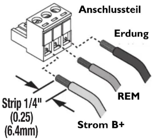 Anschlussteil Erdung REM Strip 1/4" (0.25) (6.4mm) Strom B+