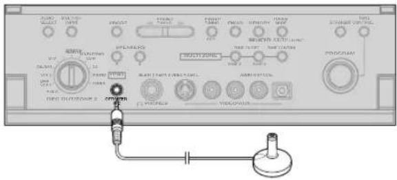 YAMAHA RX-V2600 - Schließen Sie das mitgelieferte Optimierungsmikrofon an die OPTIMIZER MIC-Buchse auf der Frontblende an. - 1