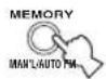 YAMAHA RX-V2600 - Drücken Sie MEMORY (MAN'L/AUTO FM) auf der Frontblende, während die MEMORY-Anzeige blinkt. - 1