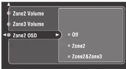 YAMAHA RX-V2600 - Zone2 OSD (Zone 2 Bildschirm-Anzeige) - 1