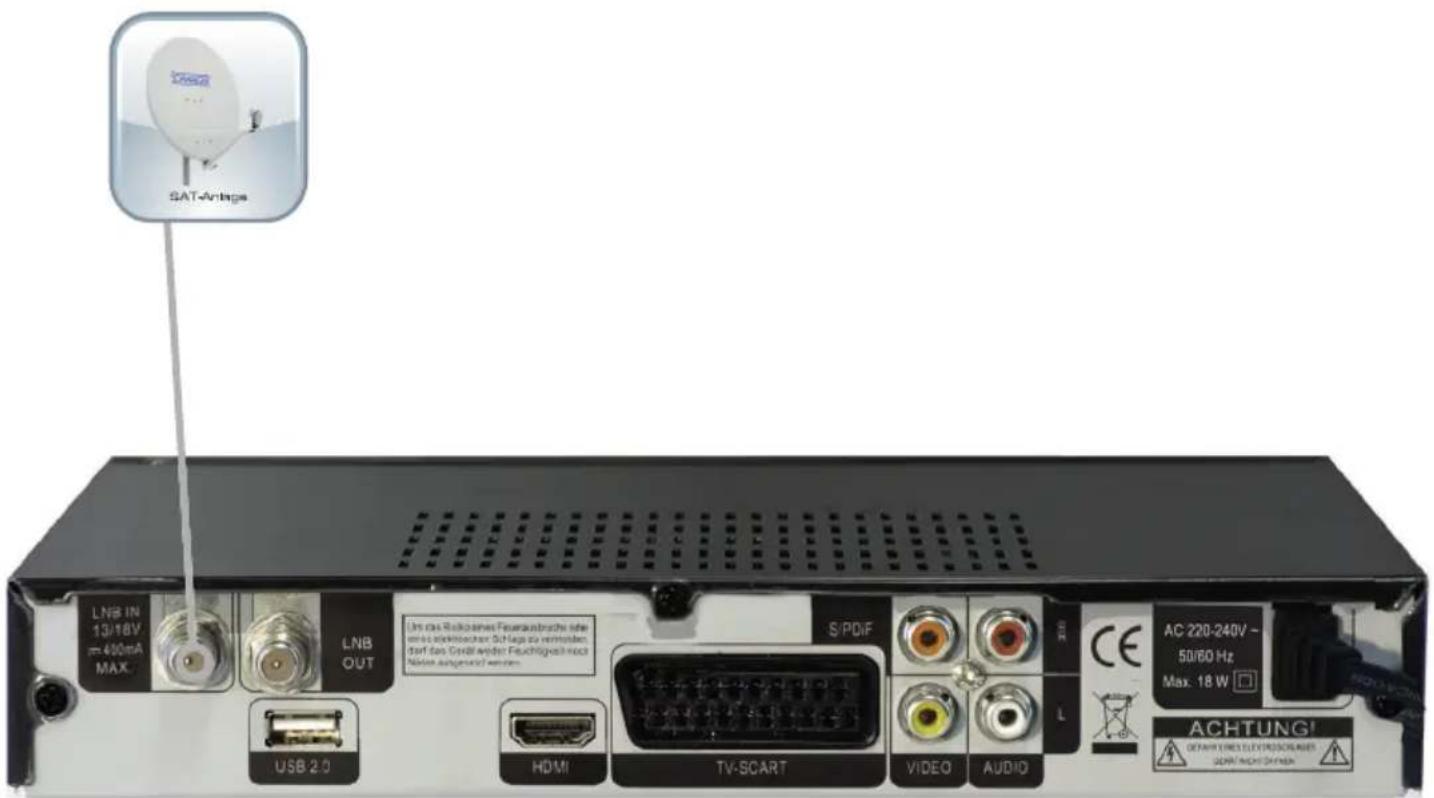 SAT-Antage LNB IN 13/18V m 400mA MAX. LNB OUT USB 2.0 LNB US das Risikosches Feueranstrache oder werte specklassischer Schlags zu vermösten, dorf das Grotter weder Feuchtigssch noch Näde ausgewert werden. S/PDF HDMI TV-SCART VIDEO AUDIO AC 220-240V - 50/60 Hz Max: 18 W ACHTUNG! OCTAW LINEE ELECTRONISCAUER GEWTRICHTEN FRENCH