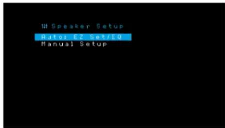 W Speaker Setup Auto1 E2 Set/EQ Manual Setup