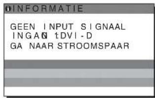 INFORMATIE GEEN INPUT SIGNAAL INGAN tDVI-D GA NAAR STROOMSPAAR