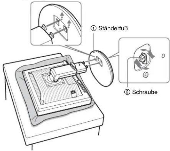 ① Ständerfuß ② Schraube
