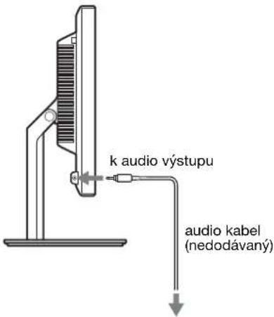 k audio výstupu audio kabel (nedodávaný)