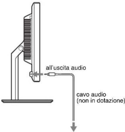 all'uscita audio cavo audio (non in dotazione)