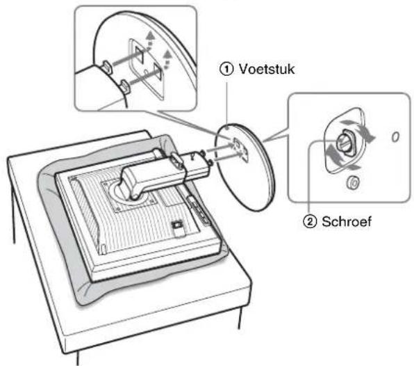 ① Voetstuk ② Schroef