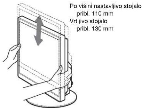 Po višini nastavljivo stojalo pribl. 110 mm Vrtljivo stojalo pribl. 130 mm