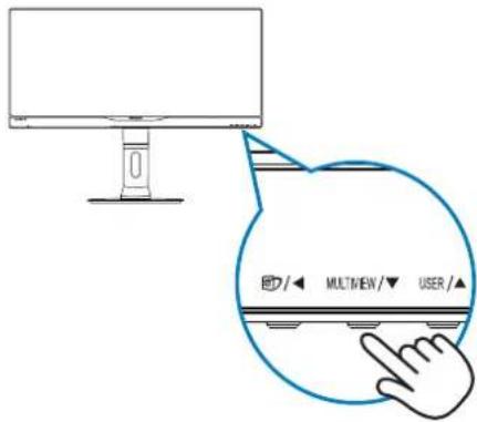 PHILIPS Brilliance 298X4 - Wie aktiviere ich MultiView per Schnelltaste? - 1