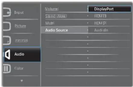 PHILIPS Brilliance 298P4 - Unabhängige Audiowiedergabe, unabhängig vom Videoeingang - 1