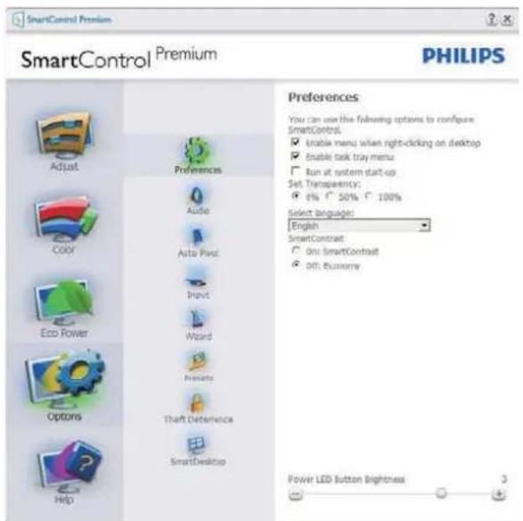 PHILIPS Brilliance 240P4 - Options (Optionen) > Preferences - 1