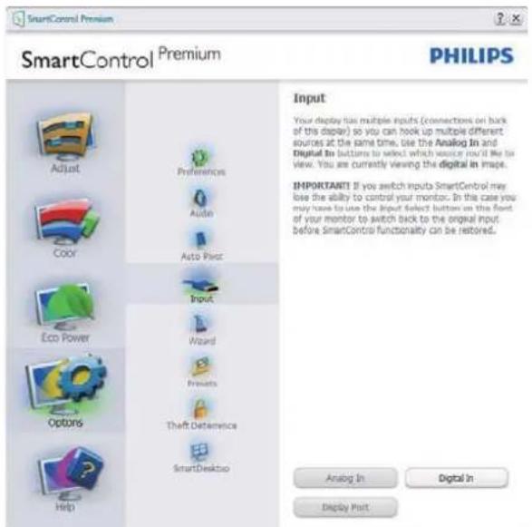 PHILIPS Brilliance 240P4 - Options (Optionen) > Input (Eingang) – - 1