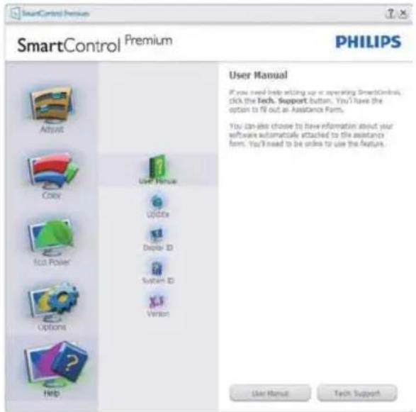 PHILIPS Brilliance 241B4LP - Menü "Help" (Hilfe) - 1