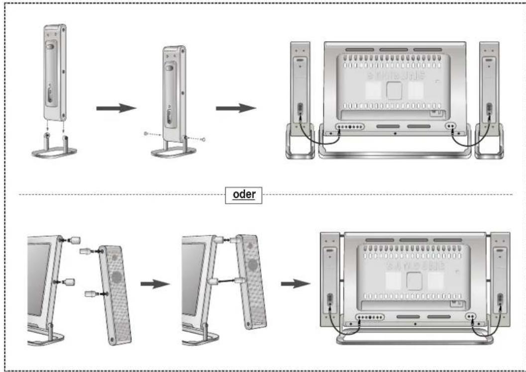 SAMSUNG SyncMaster 241MP - ⑥ Lautsprecher anschließen (modellabhängig) - 1