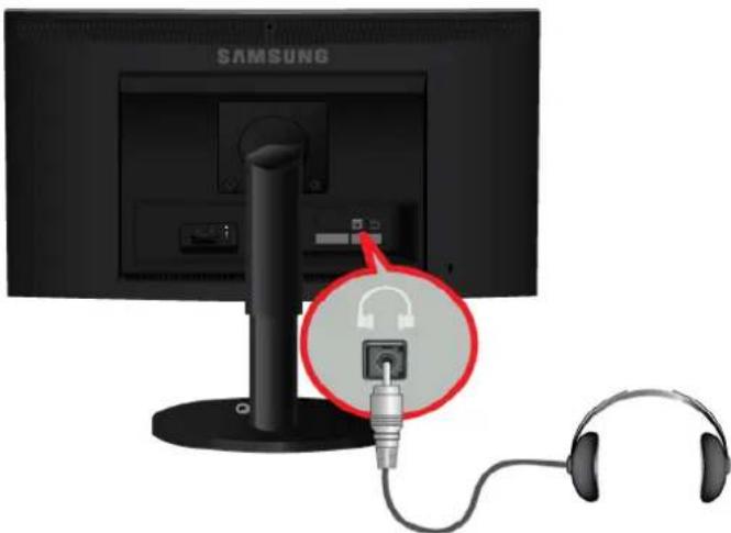 SAMSUNG SyncMaster E2020N - 2-7 Kopfhörer anschließen - 1