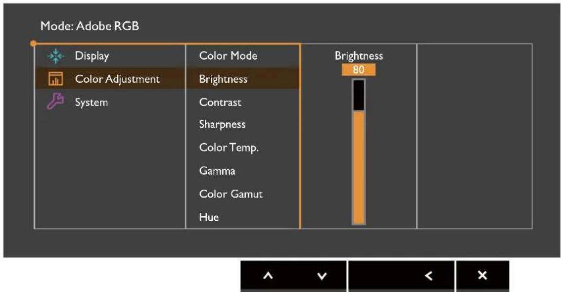 BENQ SW2401PT - Color Adjustment menu - 1
