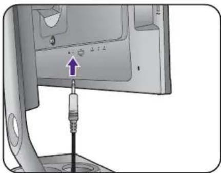 BENQ SW2401PT - Connect the headphones. - 4
