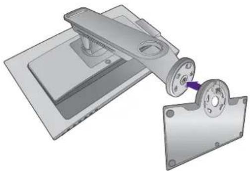 BENQ SW2401PT - Attach the monitor base. - 4