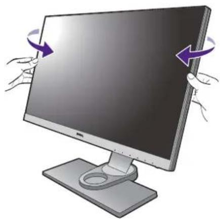 BENQ SW2401PT - Swiveling the monitor - 1