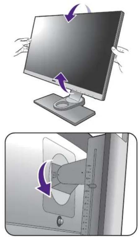 BENQ SW2401PT - Tilting the monitor - 1