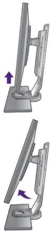 BENQ SW2401PT - Fully extend the monitor and tilt it. - 2