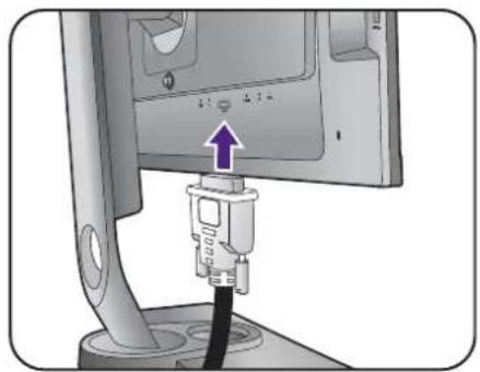 BENQ SW2401PT - Connect the PC video cable - 2