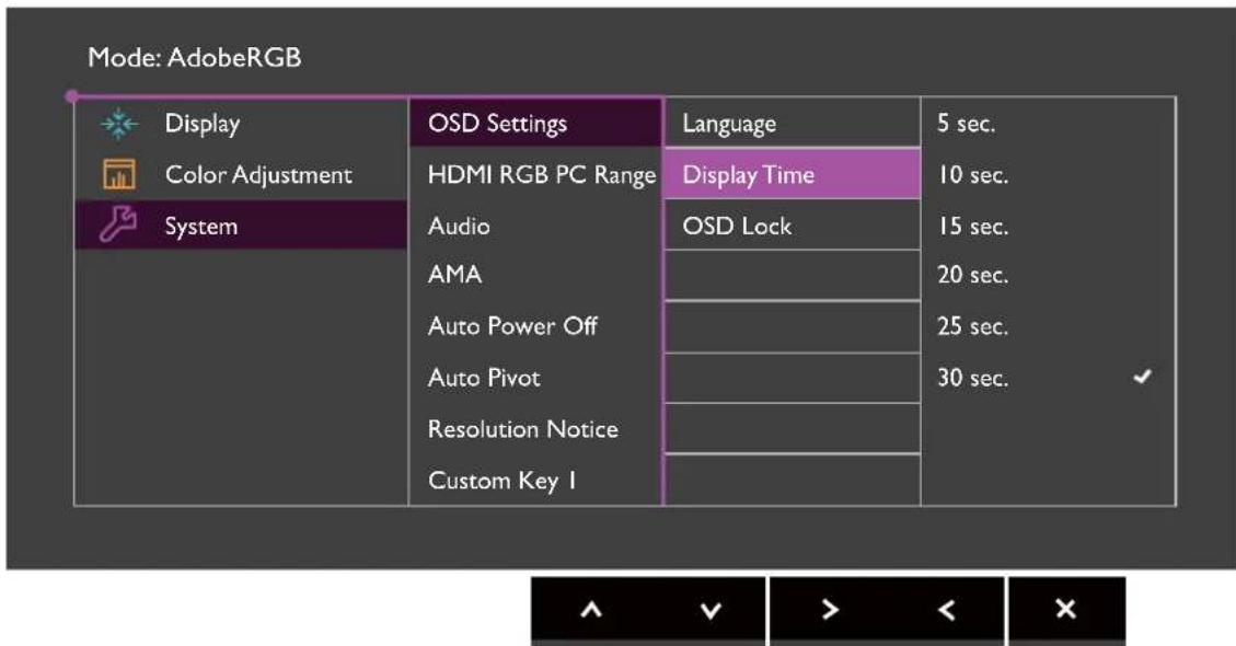 BENQ SW2401PT - System menu - 1