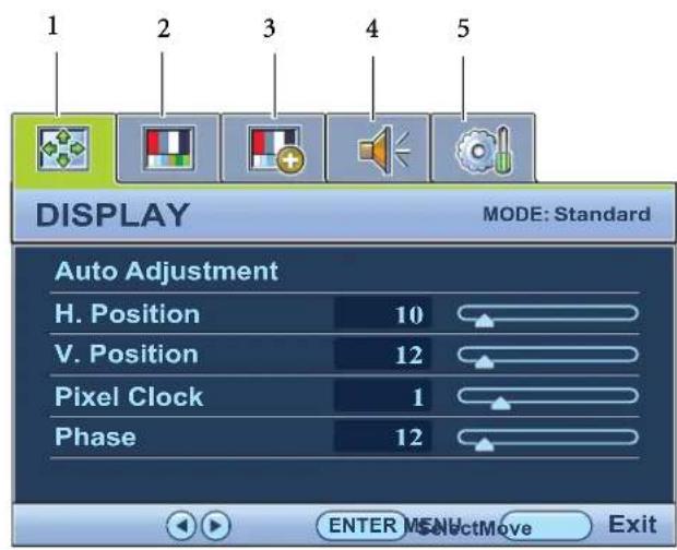 BENQ V2220H - Main menu mode - 1