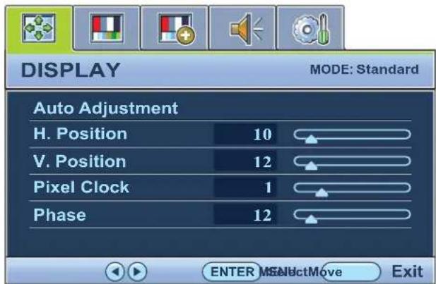 BENQ V2220H - Display menu - 1