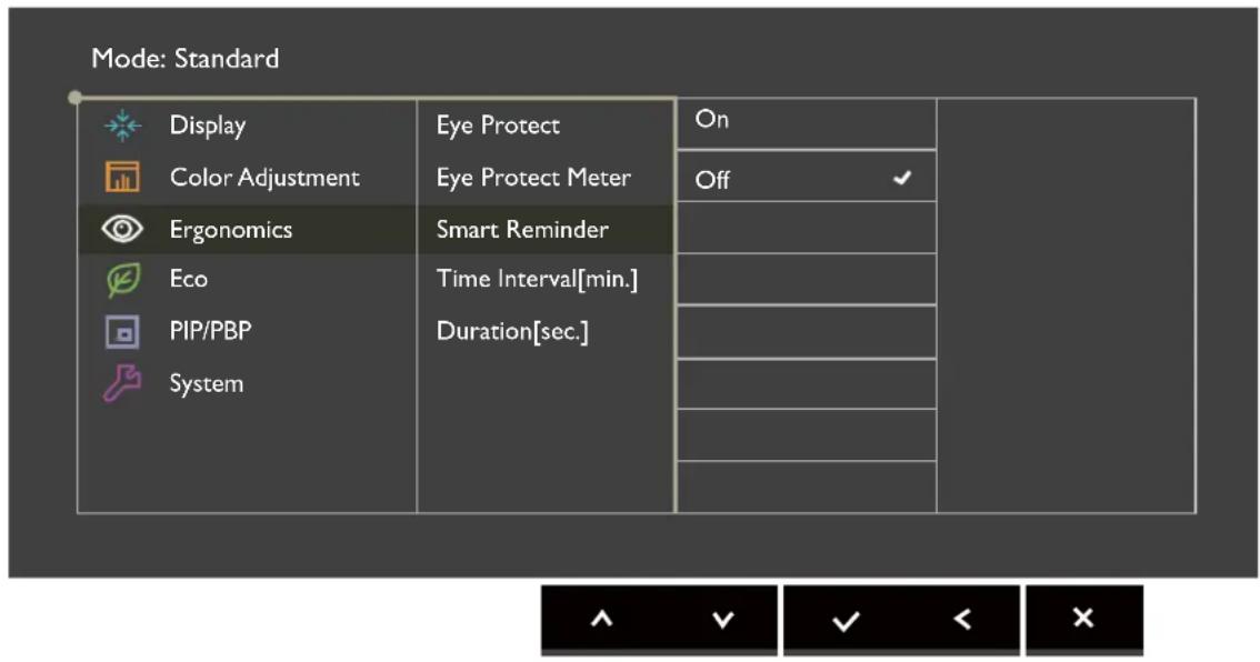 BENQ PV3200PT - Ergonomics menu - 1
