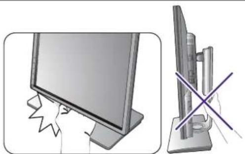 BENQ PV3200PT - Adjusting the monitor height - 3