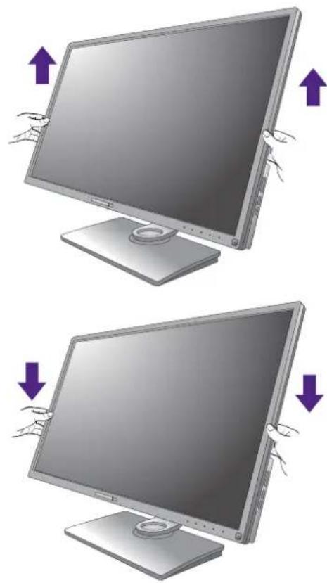 BENQ PV3200PT - Adjusting the monitor height - 1