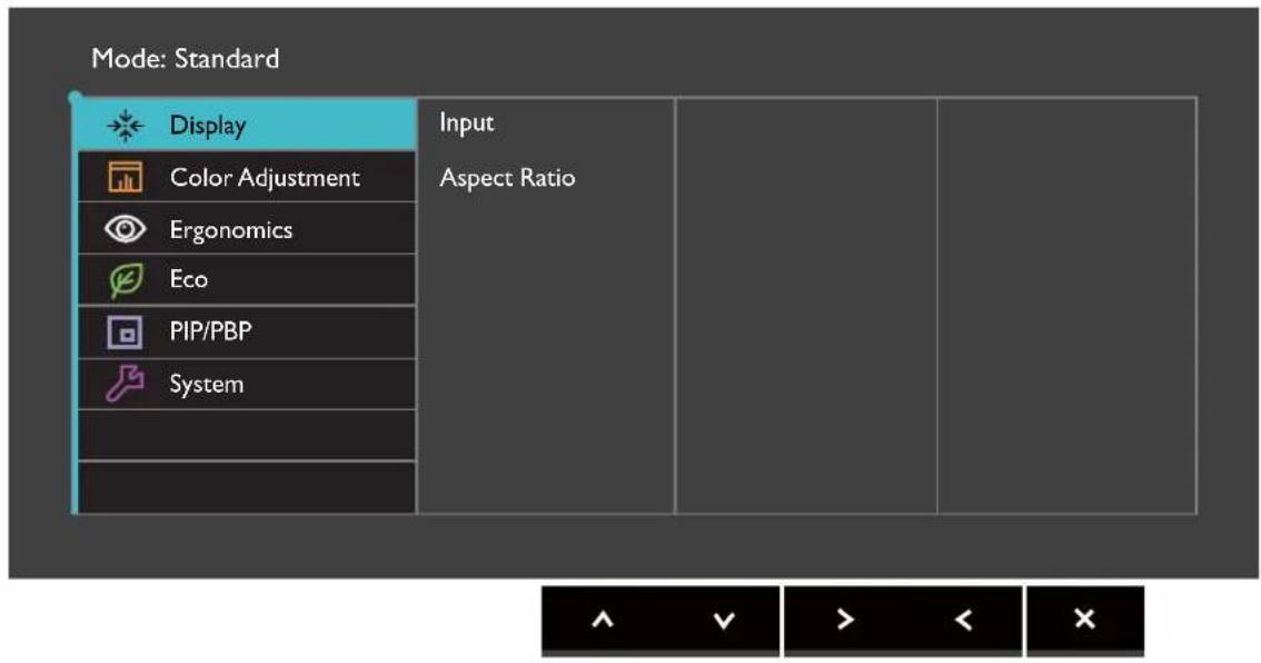 BENQ PV3200PT - Display menu - 1