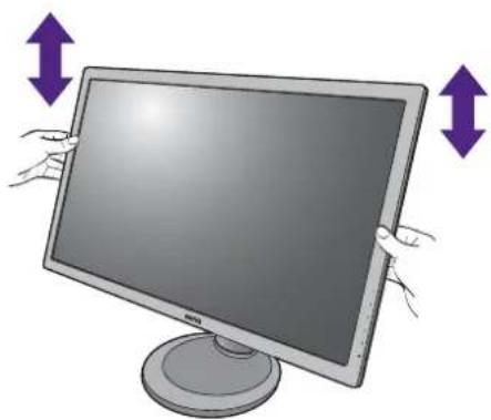 BENQ GW2760 - Adjusting the monitor height - 1