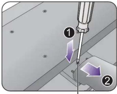 BENQ GW2760 - Remove the monitor stand. - 1