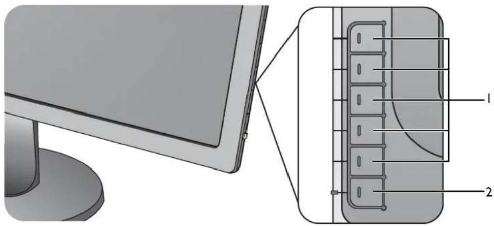 BENQ GW2760 - The control panel - 1