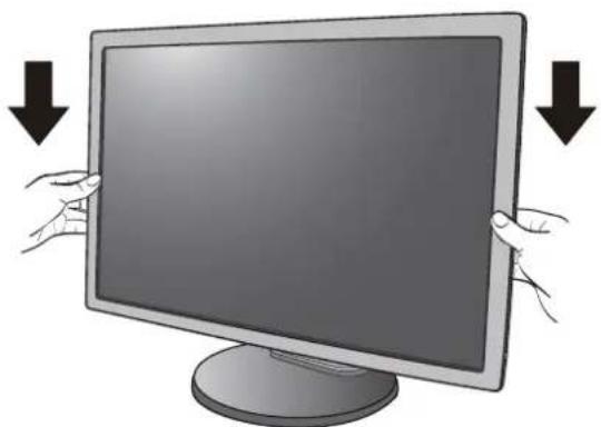 BENQ GW2450 - Adjusting the monitor height - 1