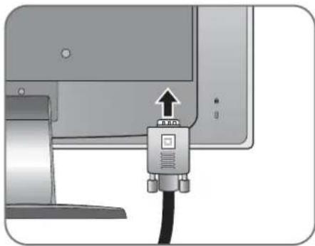 BENQ GW2450 - Connect the audio cable (for models with speakers). - 1