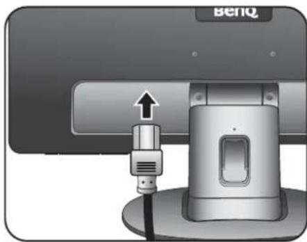 BENQ GW2320 - Route the cables via the cable clip. - 1