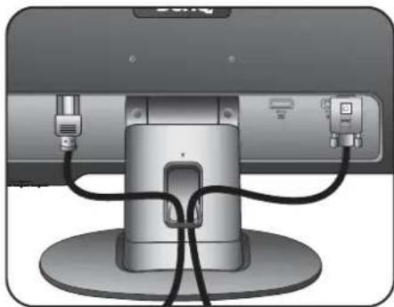 BENQ GW2320 - Route the cables via the cable clip. - 3