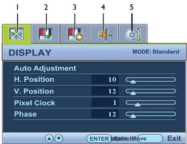 BENQ GW2255 - Main menu mode - 1