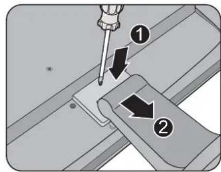 BENQ GW2255 - Remove the monitor base. - 2