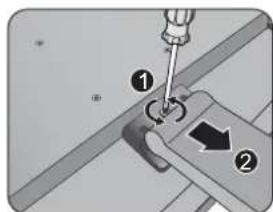 BENQ GW2255 - Follow the instruction manuals of the wall mount bracket you purchased to complete the installation. - 1