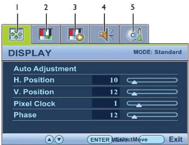 BENQ GL951AM - Main menu mode - 1