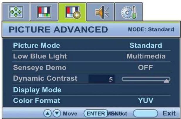 BENQ GL951AM - Picture Advanced menu - 1