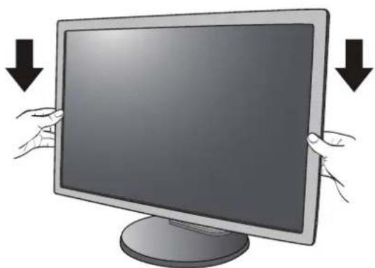 BENQ G950AM - Einstellen der Höhe des Monitors - 1